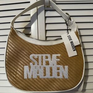 Steve Madden Brown and White Shoulder Bag